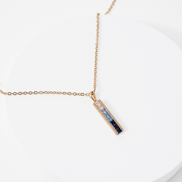 Vince Camuto Blue Ombre CZ Necklace - Picture 2 of 6